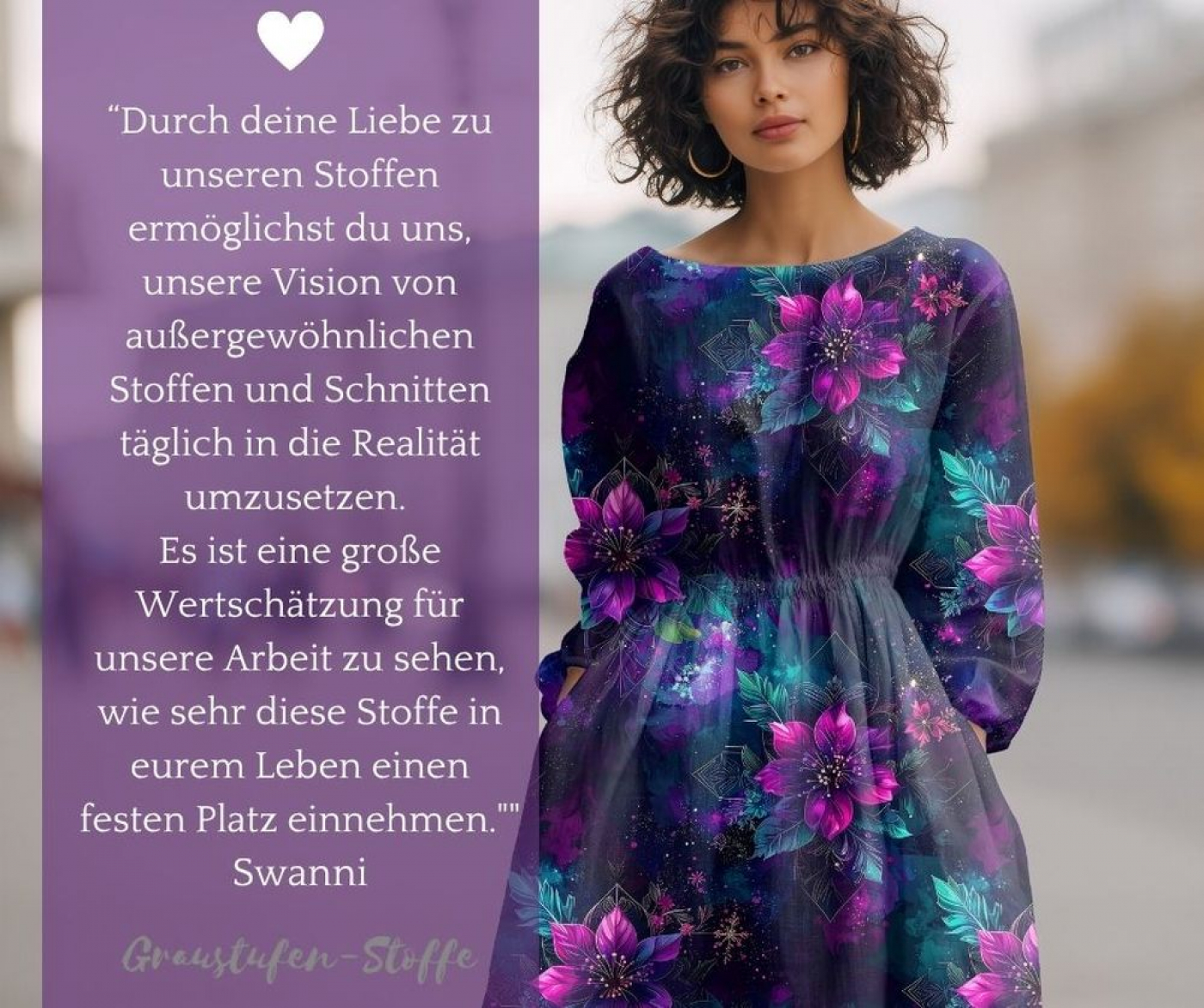 "Winternacht Kollektion": Eisblume Christmas Edition I Modal French Terry I mit Überbreite